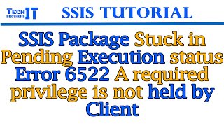 SSIS Package Stuck in Pending Execution status Error 6522 A required privilege is not held by Client [upl. by Audley]