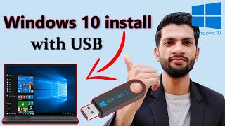 How to Install Windows 10 from USB  UrduHindi [upl. by Krissie]