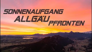 Alpenglühen im schönen Allgäu rundum Pfronten  Sonnenaufgang in 4K [upl. by Ailegna]