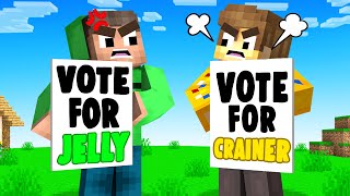 JELLY VS CRAINER Presidential DEBATE In Minecraft Squid Island [upl. by Alletse]