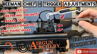 Beeman Chief amp Qb78 trigger adjustments  How to get a Lighter amp Shorter trigger pull 1lb easily [upl. by Uird]