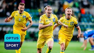 Ukraine do Icelands VIKING CLAP after beating them to qualify for EURO 2024 [upl. by Brier512]