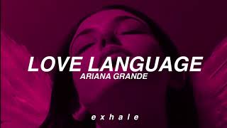 Ariana Grande  Love Language Traducida al español [upl. by Ahen]