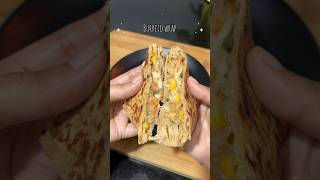 😋Cheesy Burrito Wrap  1 minute snack from leftover  youtubeshort youtubevideo [upl. by Adnimra]