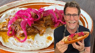 Cochinita Pibil Tacos  A Slow Cooked Classic  Rick Bayless Taco Manual [upl. by Akimad]