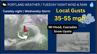 Portland Weather Strongest storm front to arrive Tuesday night [upl. by Ailhat]