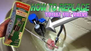 How To Replace A Fluidmaster Toilet Fill Valve  BrokenRunning Toilet Fill Valve Repair SUPER EASY [upl. by Brion]