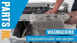 Zeepbakhouder vervangen van wasmachine PartsNL uitleg [upl. by Dyna]