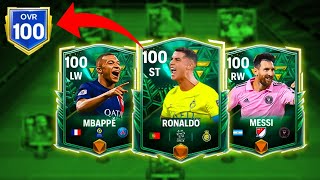 Welcome 100 OVR Messi Ronaldo amp Mbappe My biggest FC MOBILE Squad Upgrade [upl. by Aienahs]