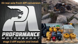 proformance motorsports rear axle conversion front diff explained and installed [upl. by Phaih]