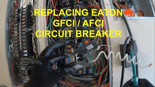 REPLACING EATON GFCI AFCI CIRCUIT BREAKER [upl. by Anitsej372]