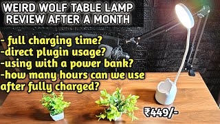 Weird wolf 3 colour mode LED lamp review  using a powerbank  Direct plugin [upl. by Irrak]