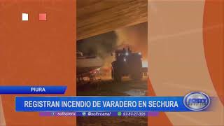 Piura registran incendio de varadero en Sechura [upl. by Ettegirb]