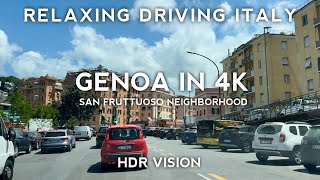 Driving Italy Genoa in 4K  Around San Fruttuoso Neighborhood  Italy Travel Video [upl. by Wing107]