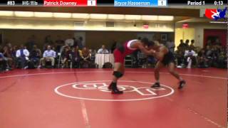 NYAC FS 84 KG  185 lbs Patrick Downey vs Bryce Hasseman [upl. by Giana]