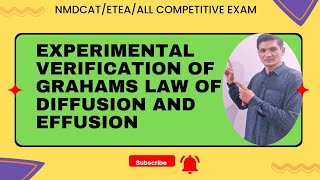 138 Experimental verification of grahams law of diffusionampeffusionchemistry mcqs competitive exams [upl. by Omsare]