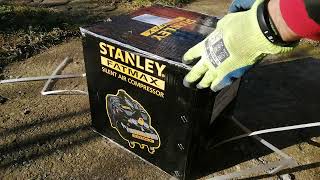 Unboxing Stanley Fatmax Silent Air Compressor Close Look ASMR DST 10186  6 Liter 8 Bar 1 HP [upl. by Kcirdneked]