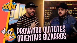 PROVANDO QUITUTES ORIENTAIS BIZARROS  Só 1 Minutinho Podcast [upl. by Cerracchio]