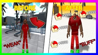 HOW TO GAIN FAST STRENGTH IN WEIGHT LIFTING SIMULATOR 3 ROBLOX [upl. by Yoko]