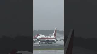 Kalitta Air 747400F Taking off Runway 33 ANCEHU [upl. by Claudie]