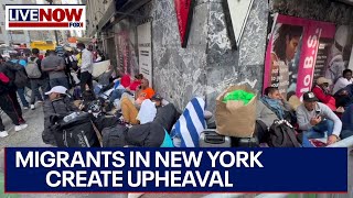 Migrants in New York Republicans slam New York City plan for migrants as tensions rise [upl. by Ruthanne]