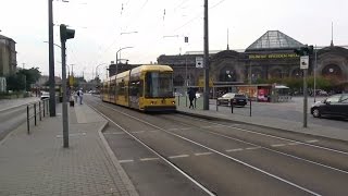 Straßenbahn Dresden  DVB Bombardier NGT D12DD amp DWA NGT6DDER  NGT6DDZR  Bahnhof Neustadt [upl. by Rieth]