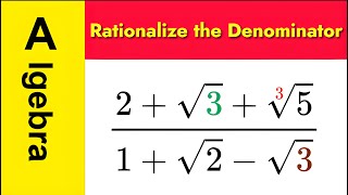 How to rationalize the Denominator  Made the math exam easier [upl. by Malamut]