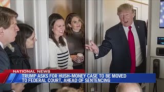 Trump asks for HushMoney case to be moved to Federal Court ahead of sentencing [upl. by Hnaht256]