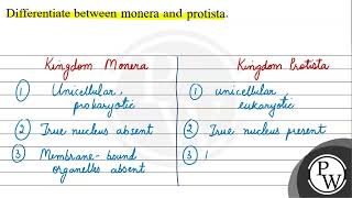 Differentiate between monera and protista [upl. by Aidne]