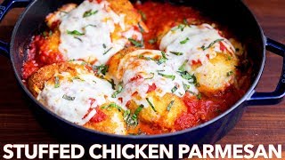 Stuffed Chicken Parmesan Recipe with Gluten Free Option [upl. by Letitia]