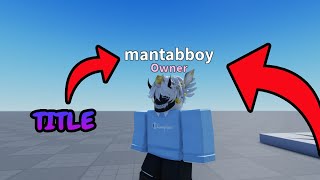 How To Make Name Tags In Roblox Studio [upl. by Johna]