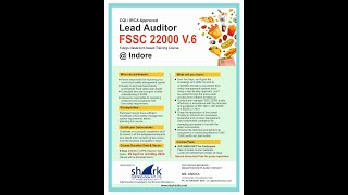 Lead Auditor FSSC V6 Training Course Approved by CQIIRCA fssc22000 leadauditor training [upl. by Nadaba55]