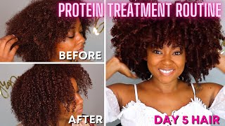 Protein Wash Day amp Style Routine For Softer Stronger and Defined Type 4 Curls  Natural Hair [upl. by Nagap]