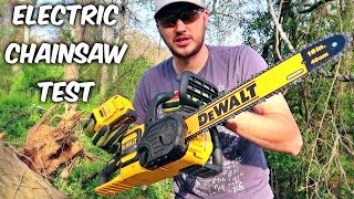 Testing Electric Chainsaw  Part 2 [upl. by Ecinev]