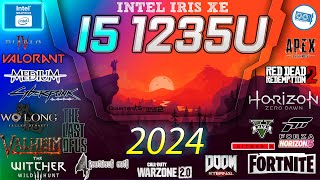 INTEL i51235u Gaming Test in 2024  Intel Iris XE in 30 GAMES [upl. by Suiradal902]