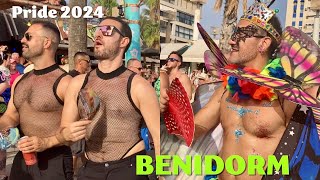 Benidorm Pride Parade 2024 at Levante Beach🌈Desfile del Orgullo Gay in Spain [upl. by Aerdma]