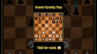 Benoni Opening Trap 🤯Chess shorts trendingshorts trap chess learnchesstrapin30seconds views [upl. by Wolfie]