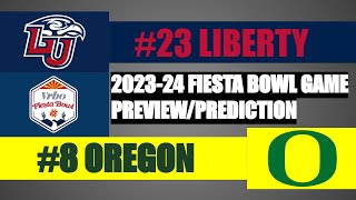 College Football 202324 Liberty vs Oregon Fiesta Bowl Game PreviewPrediction [upl. by Eerrehc178]