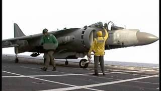 Harrier AV8B Italian Navy from Nave Garibaldi  Taxi amp Take Off [upl. by Verene]