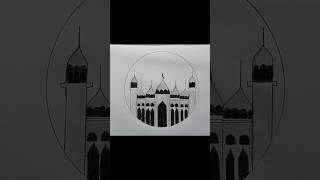 Mosque Drawing Tutorial  How to Draw a beautiful mosque  masjid Drawing step by step [upl. by Enirok45]