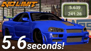 56 Seconds Nissan Skyline GTR Tune Update 196  No Limit Drag Racing 20 [upl. by Tonye335]