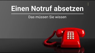 Einen Notruf absetzen  Das müssen Sie beachten [upl. by Elinnet]