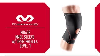 McDavid SportMed – How to Fit Knee Sleeve With Open Patella MD402 [upl. by Awuhsoj]