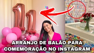 PASSO A PASSO COMO ENCHER NÚMERO DE 1 METRO  arranjo de balão para comemoração no Instagram [upl. by Aserehs]