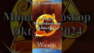 Waage GESUNDHEIT 🩺 Horoskop Oktober 2024 [upl. by Egamlat]