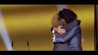 FUNNY Ruud Gullit jokes with Valderrama Gala FIFA Ballon dOr 2012 [upl. by Ahsemaj606]