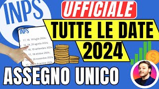 🔴UFFICIALE INPS👉PUBBLICATE TUTTE LE DATE DI PAGAMENTO 2024 ✅ Circolare ufficiale Assegno Unico [upl. by Sanbo]