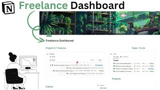 Freelance Dashboard  Notion For Freelancers  Free Dashboard Template Tour [upl. by Fem]