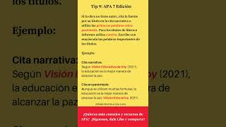 Citar en APA 7 EDICIÓN cuando el texto no tiene autor  LA MÁS ACTUALIZADA [upl. by Eelirak]