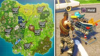 How To Find Shopping Carts in Fortnite Shopping Cart Spawn Locations Fortnite Battle Royale [upl. by Monteria]